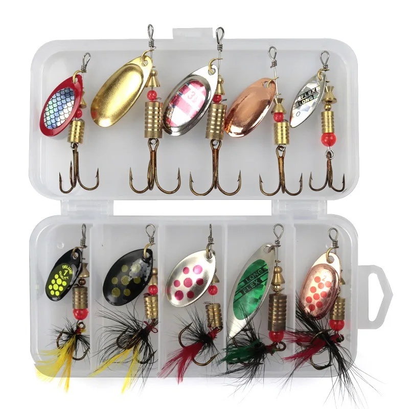 Fishing Lure Crankbait - Metal Spoon Spinner Fishing Lure 10pcs