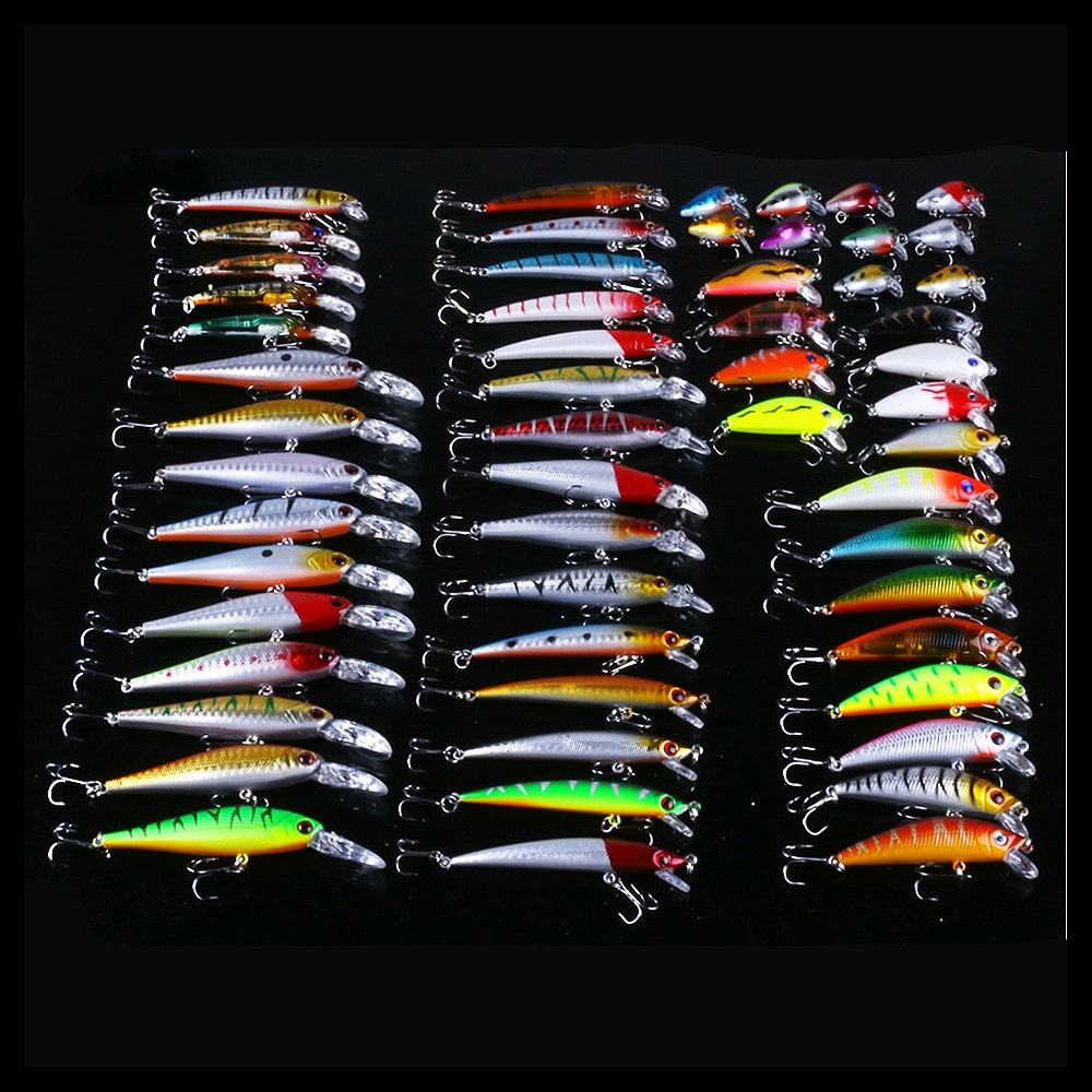 Fishing Lure Crankbait - Pro Fishing Lures Kit 56 Pieces