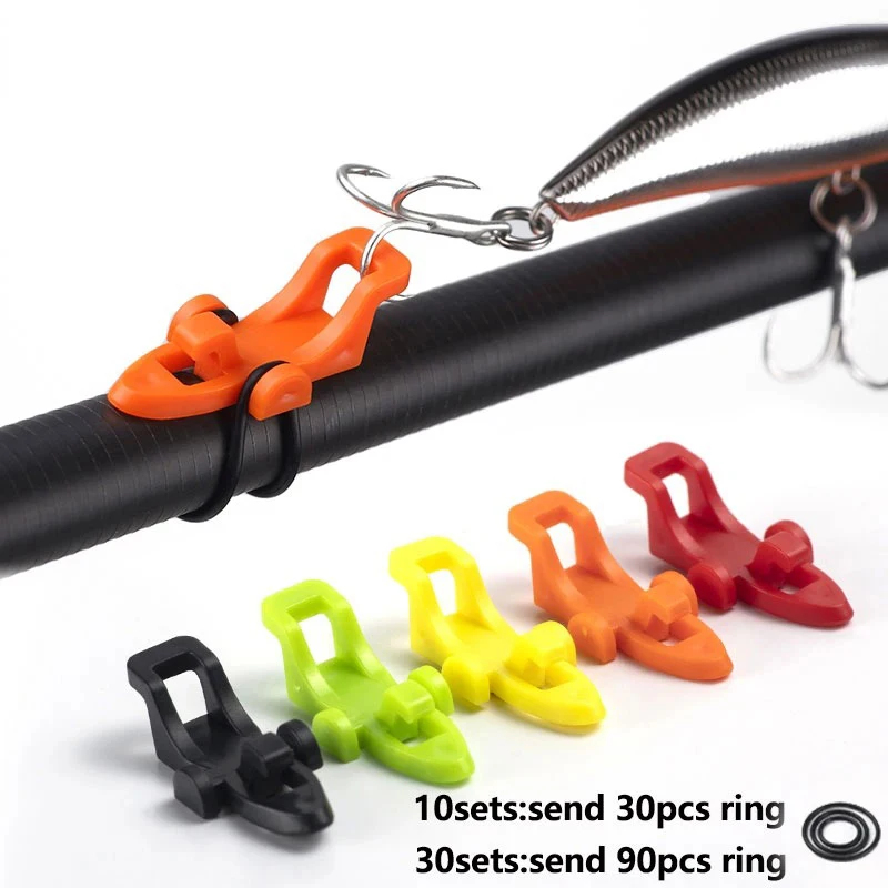 Fishing Lure Jig - 10pcs Fishing Rod Pole Hook Keeper
