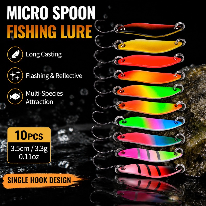 Fishing Lure Blade Bait - Micro Fishing Lure Metal Spoon Baits