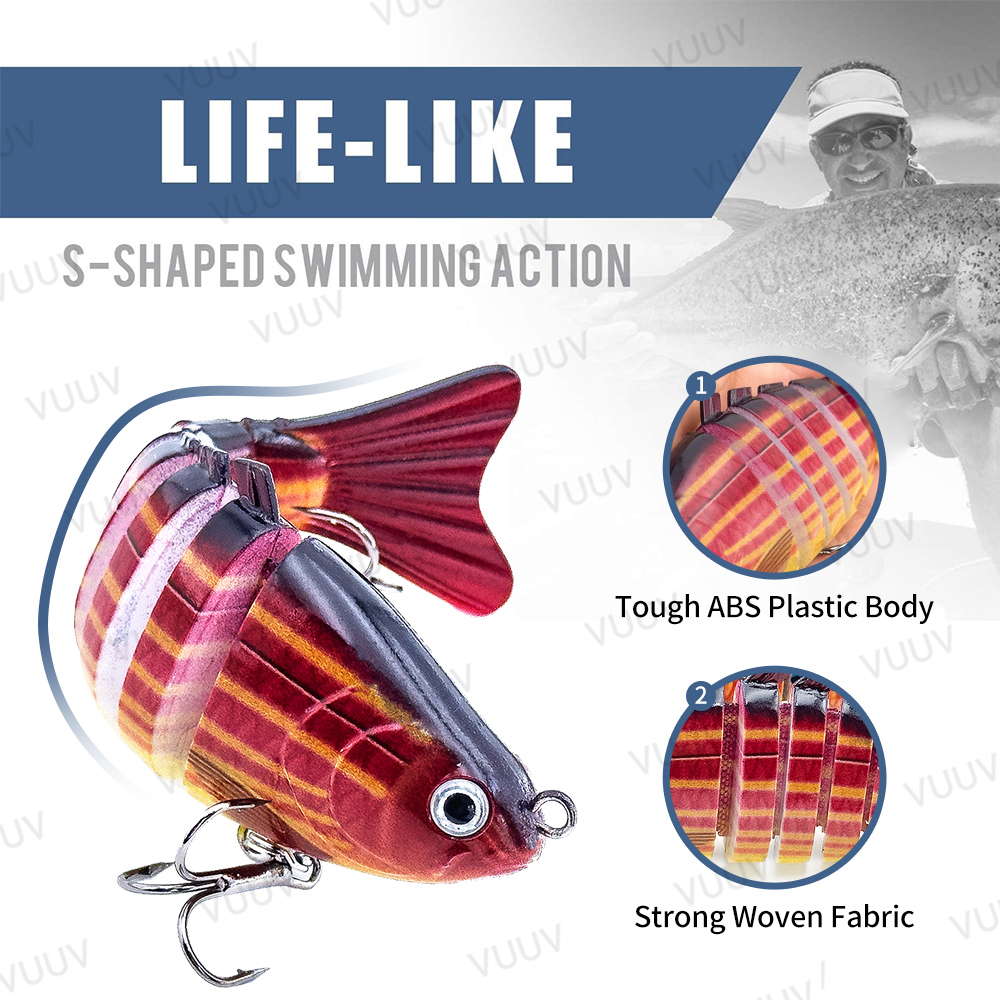 10 pcs Multi-Joint Swimbait Fi - Fishing Lure Popper review and price