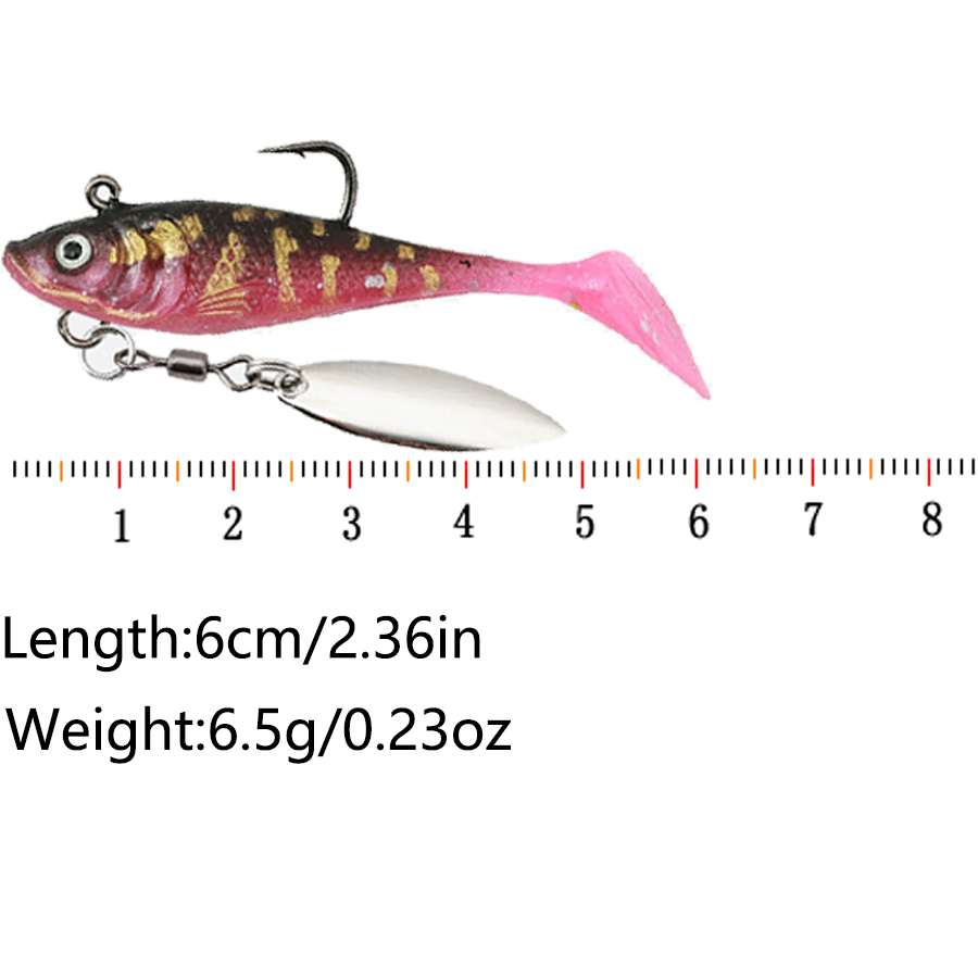 5PCS T-Tail Soft Bait Artifici - Fishing Lure Blade Bait review and price