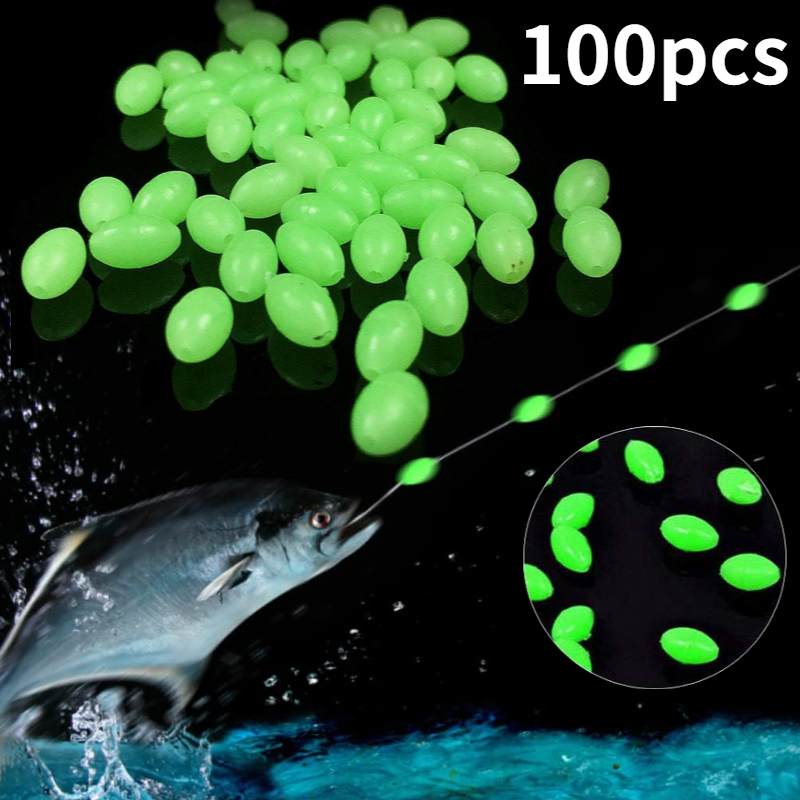 100pcs/lot Oval Night Luminous - Fishing Lure Accessories review and price