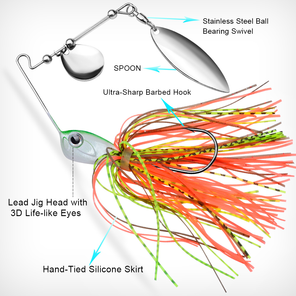 Proberos 10/14g Spinner Bait F - Fishing Lure Blade Bait review and price