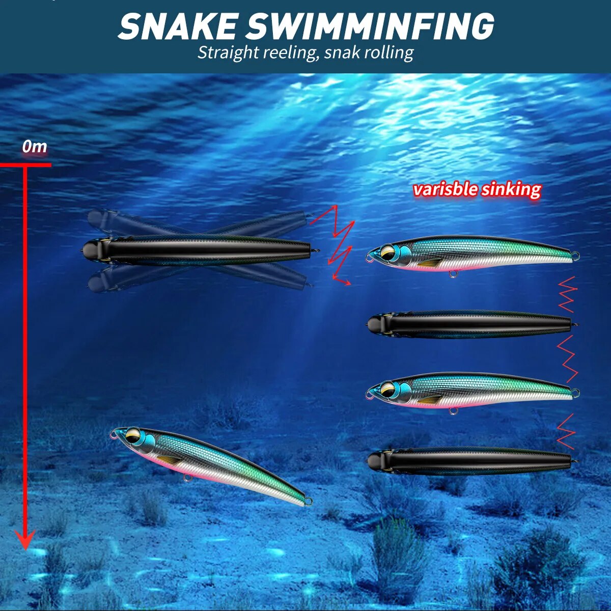 Sinking Pencil Fishing Lures 1 - Fishing Lure Spoon review and price