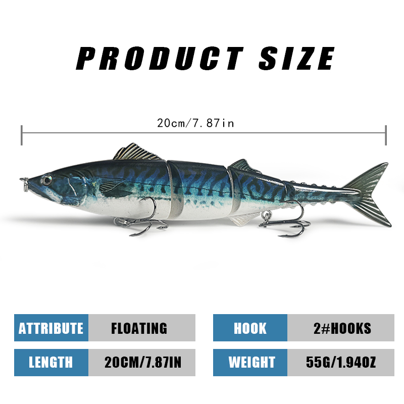 20cm55g Bionic Multi-Section L - Fishing Lure Popper review and price