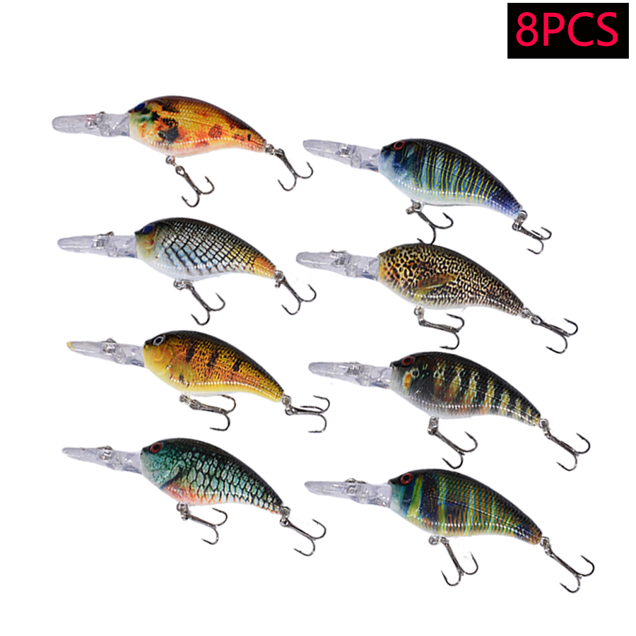 8pcs Jerkbait Minnow ABS Hard  - Fishing Lure Crankbait review and price