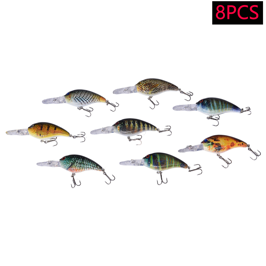 8pcs Jerkbait Minnow ABS Hard  - Fishing Lure Crankbait review and price