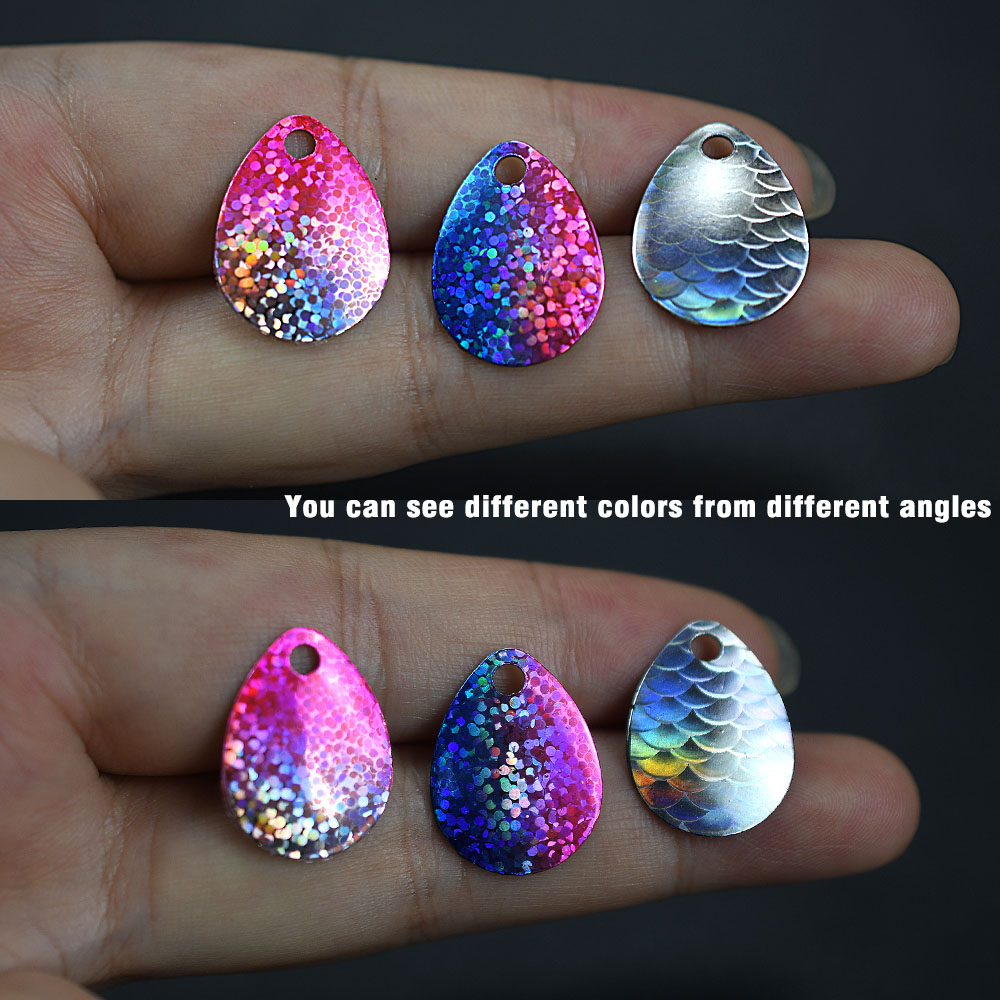 6Pcs Iridescent Fish Scale Spo - Fishing Lure Blade Bait review and price