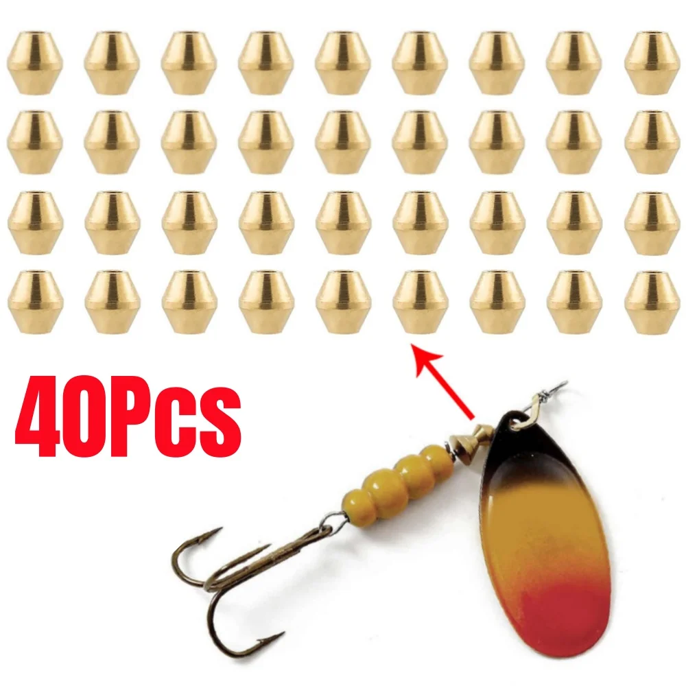 40pcs DIY Lure Brass Fishing B - Fishing Lure Spinnerbait review and price