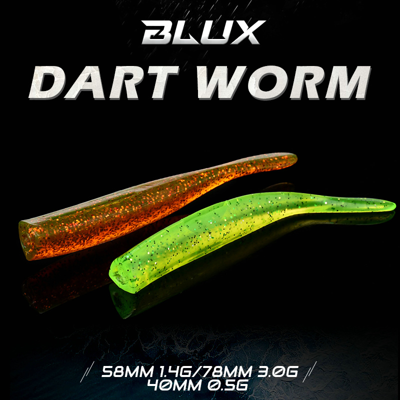 BLUX New Dart Worm Soft Bait 5 - Fishing Lure Spinner review and price