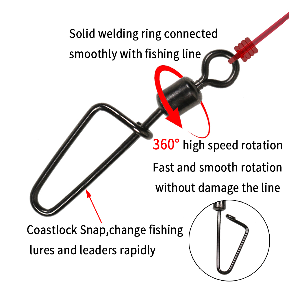 20PCS #12 -1/0 Rolling Swivel  - Fishing Lure Accessories review and price
