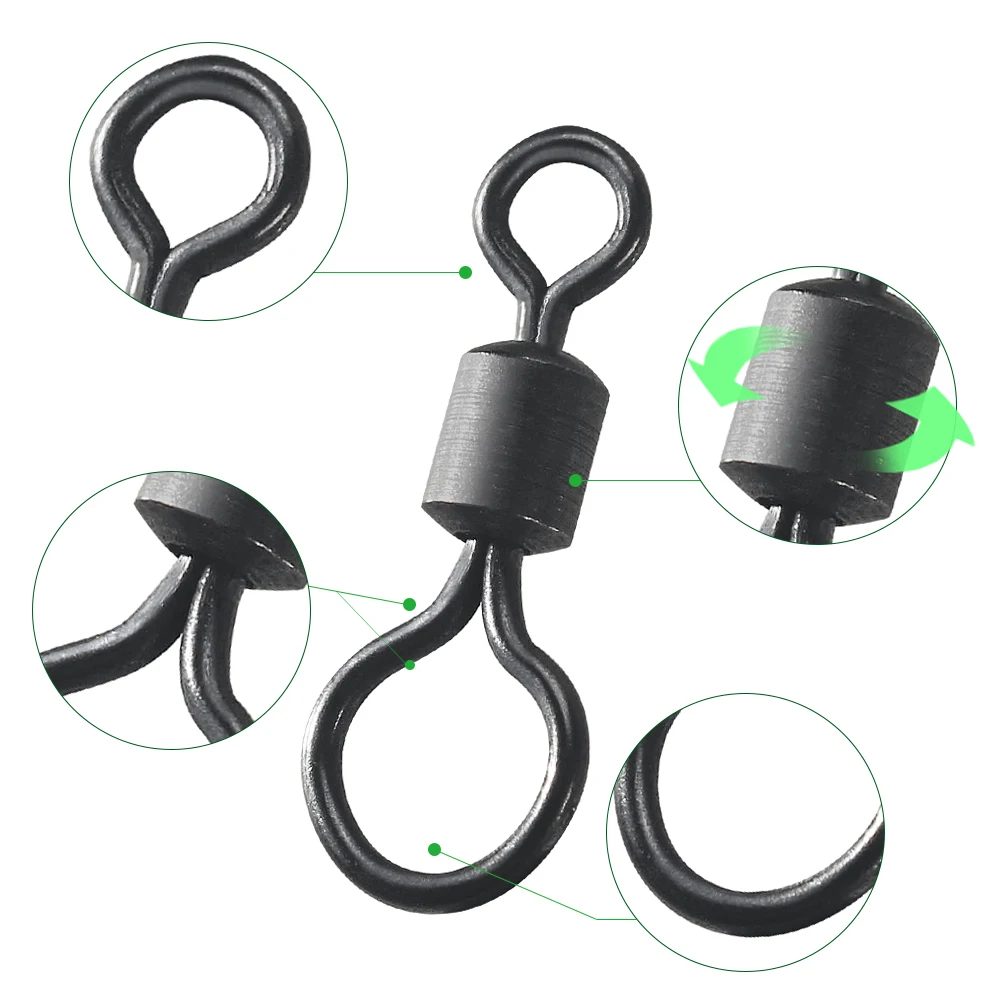 100pcs Carp Fishing Swivel Big - Fishing Lure Accessories review and price