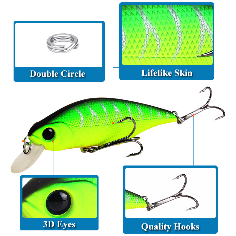 1pcs High Quality Minnow Fishi - Fishing Lure Crankbait review and price