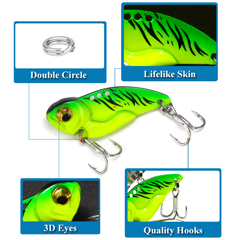 Billings 1Pcs 8g 3.5cm 3D Eyes - Fishing Lure Blade Bait review and price