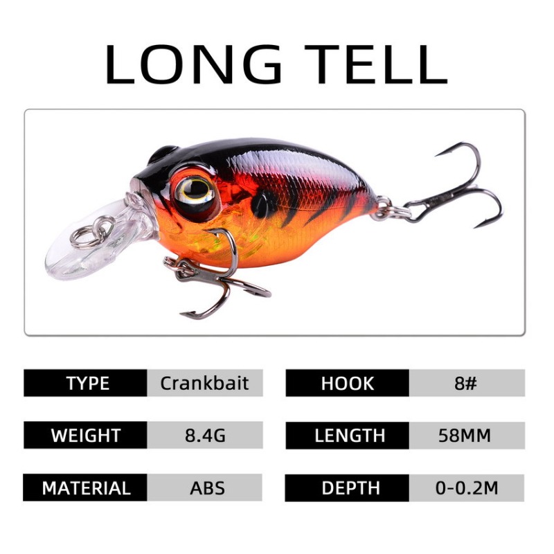 1 Pcs 5.8cm 8.4g Little Chubby - Fishing Lure Crankbait review and price