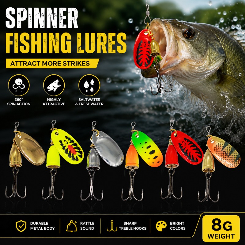 Fishing Spinner Lure 8g Metal  - Fishing Lure Blade Bait review and price