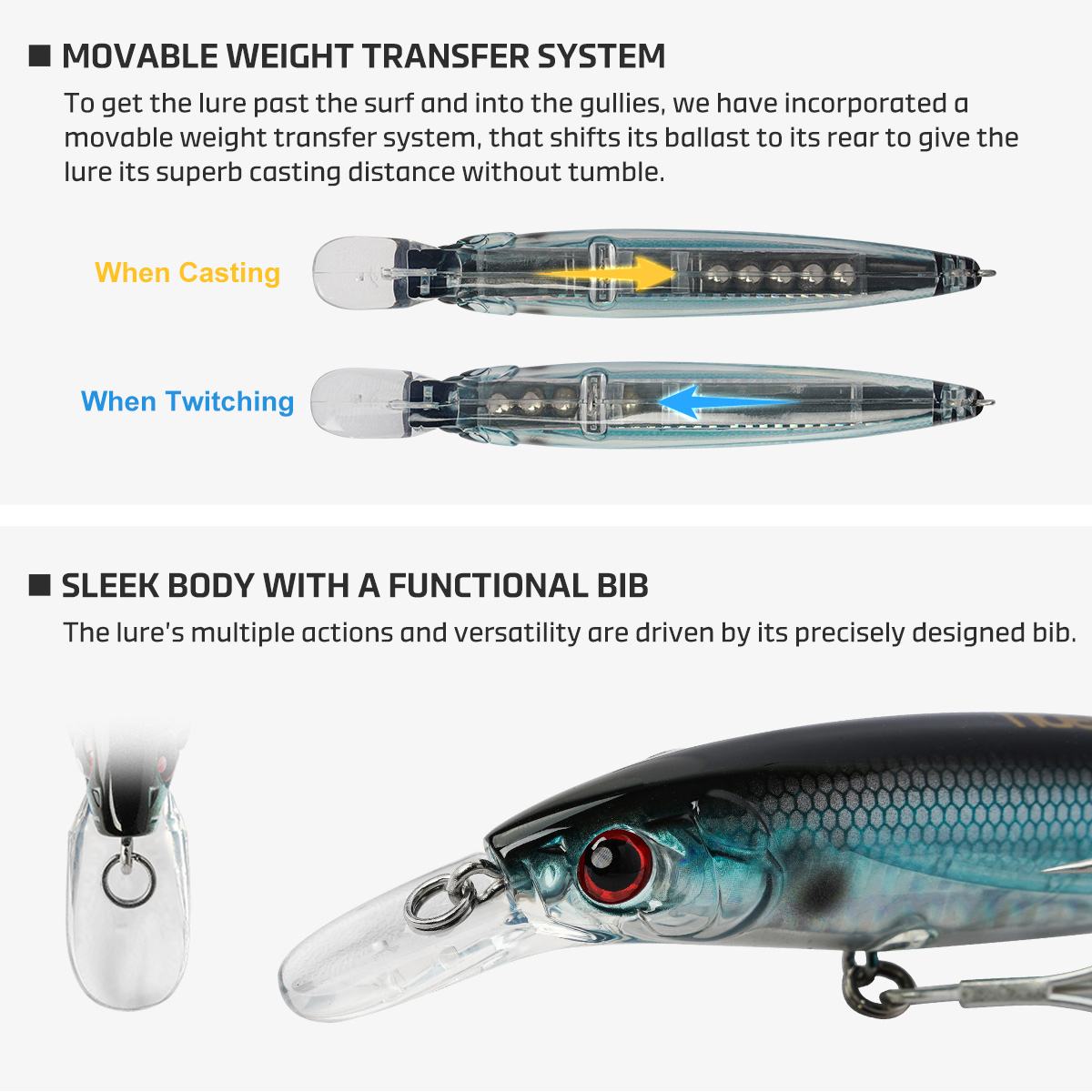 Noeby 100mmm 14g 120mm 22g Jer - Fishing Lure Jerkbait review and price