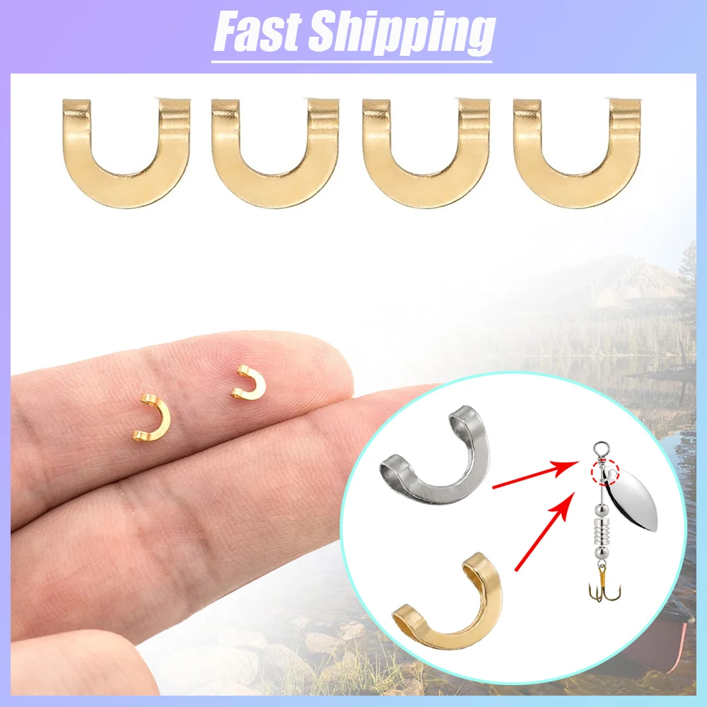 100pcs Fishing U Shaped Fixed  - Fishing Lure Spinnerbait review and price